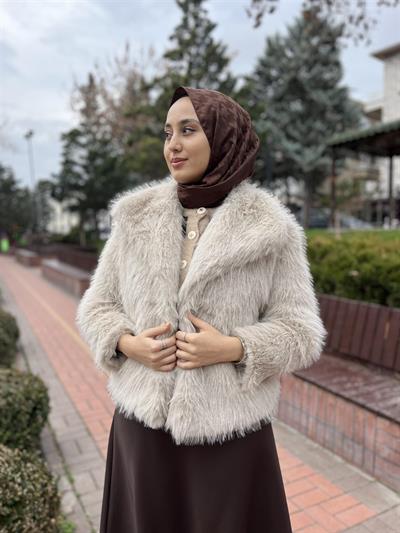 7917 Kürk Detaylı Kısa Mont