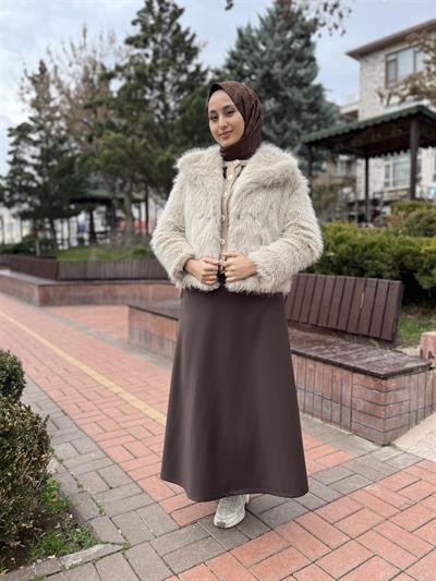 7917 Kürk Detaylı Kısa Mont