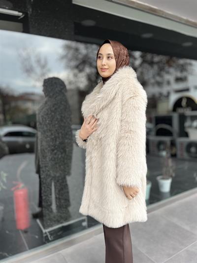 7925 Kürk Detaylı Kaban