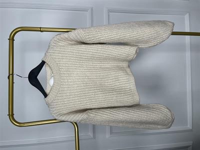 E-199 Bisiklet Yaka Balon Kol Boncuk Örme Triko Kazak