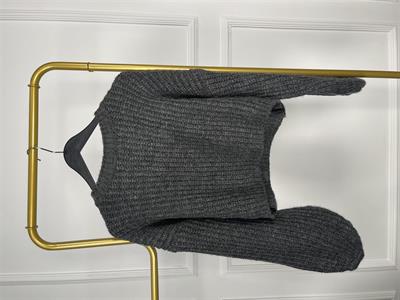 E-199 Bisiklet Yaka Balon Kol Boncuk Örme Triko Kazak