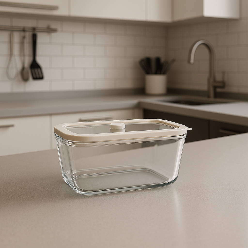 Arow 800 ML Cam Saklama Kabı Beyaz