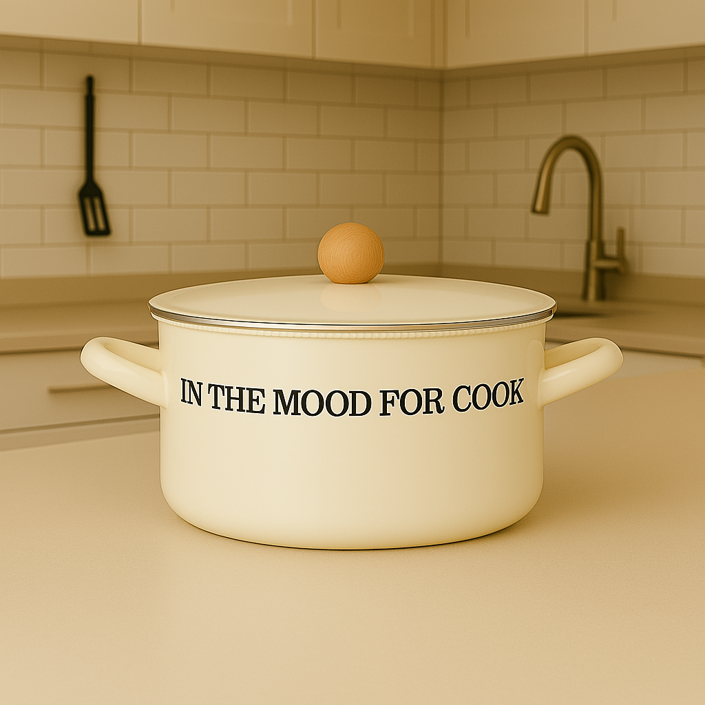 Mien 18 Cm Emaye Tırtıklı Düz Kısa Tencere Fi̇ldişi