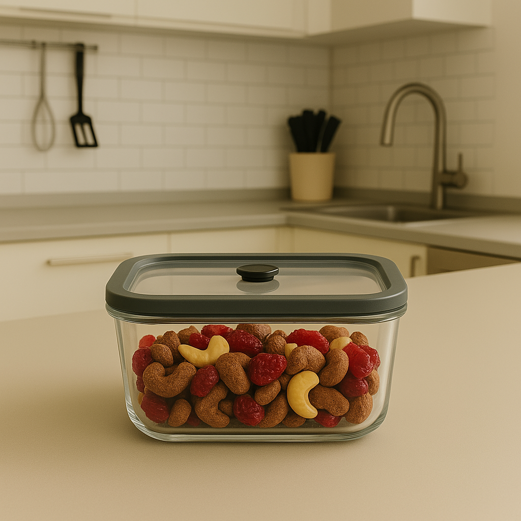 Arow 500 ML Cam Saklama Kabı Gri