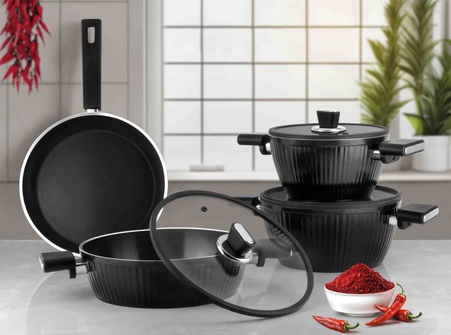 Arow Giallo Nontick ALuminum 7 Parça Seti 