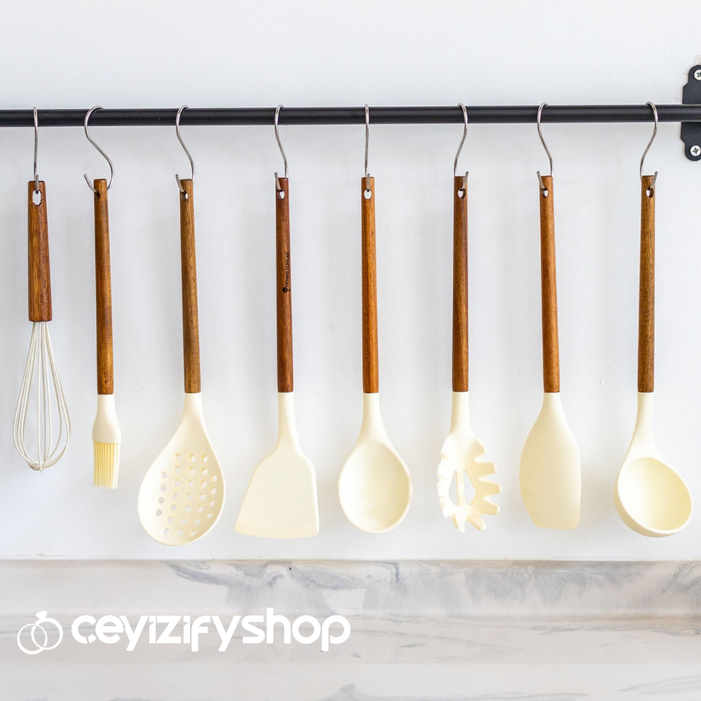 Mien 8 Parça Akasya Krem Silikon Set