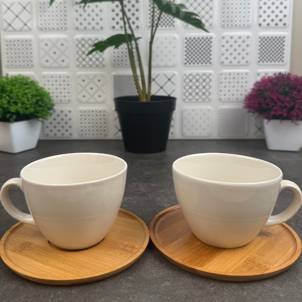 Tohana Bambu Porselen İkili Çay Fincanı  2 x 160 ml