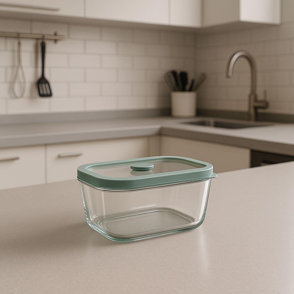 Arow 500 ML Cam Saklama Kabı Yeşil