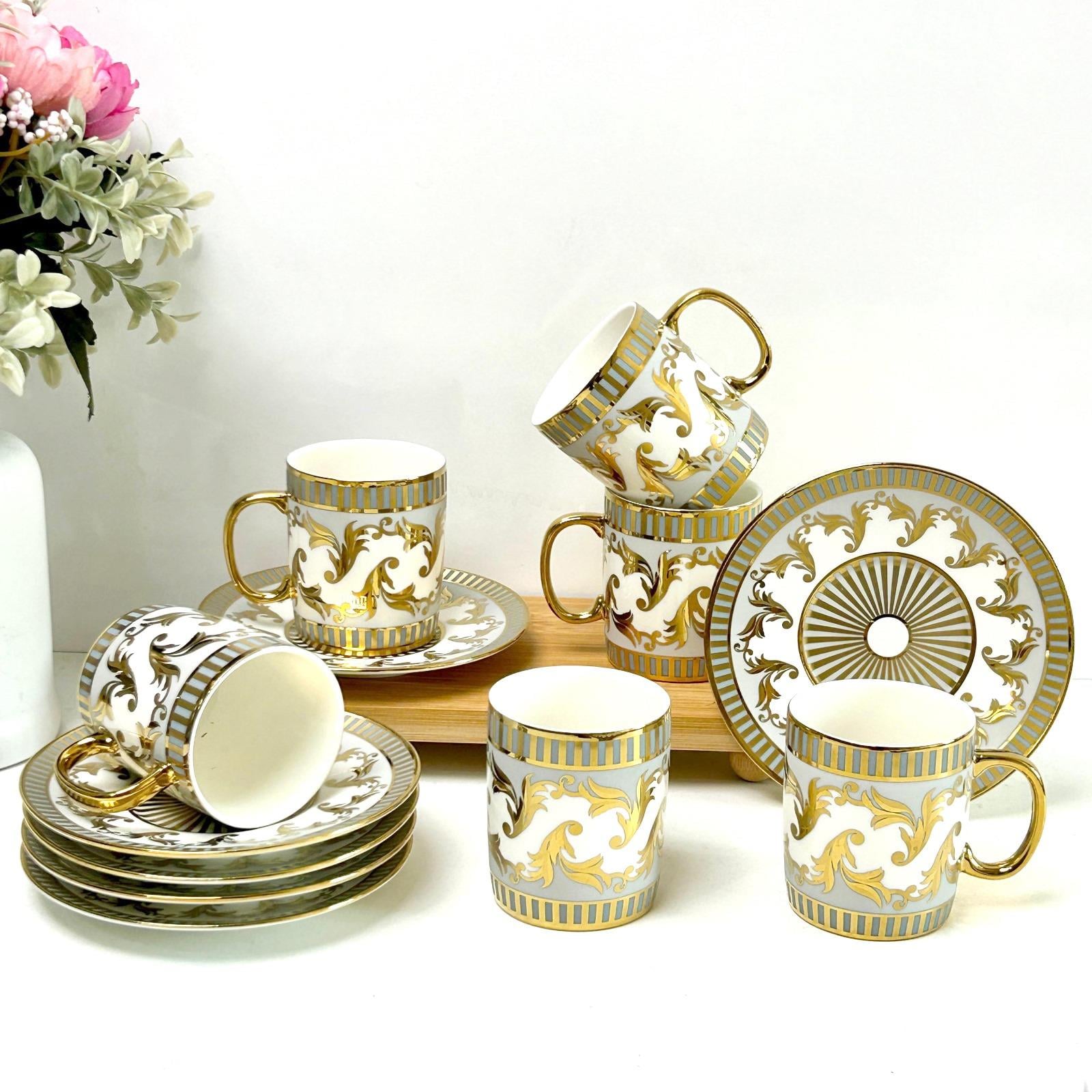 Mien 6'LI Gold  Porselen Fi̇ncan Takımı