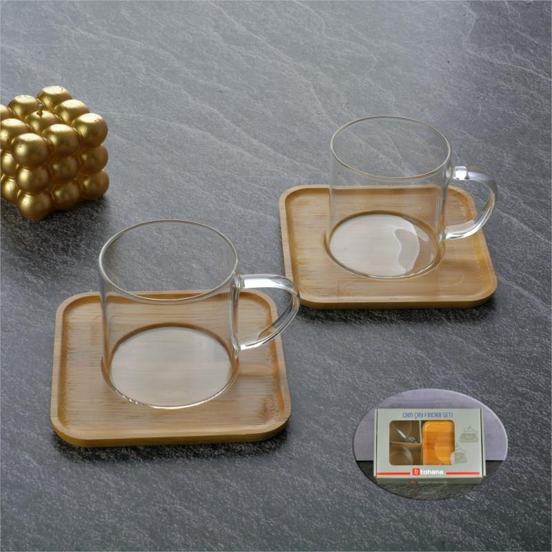 Tohana İkili Cam Çay Fincan Seti