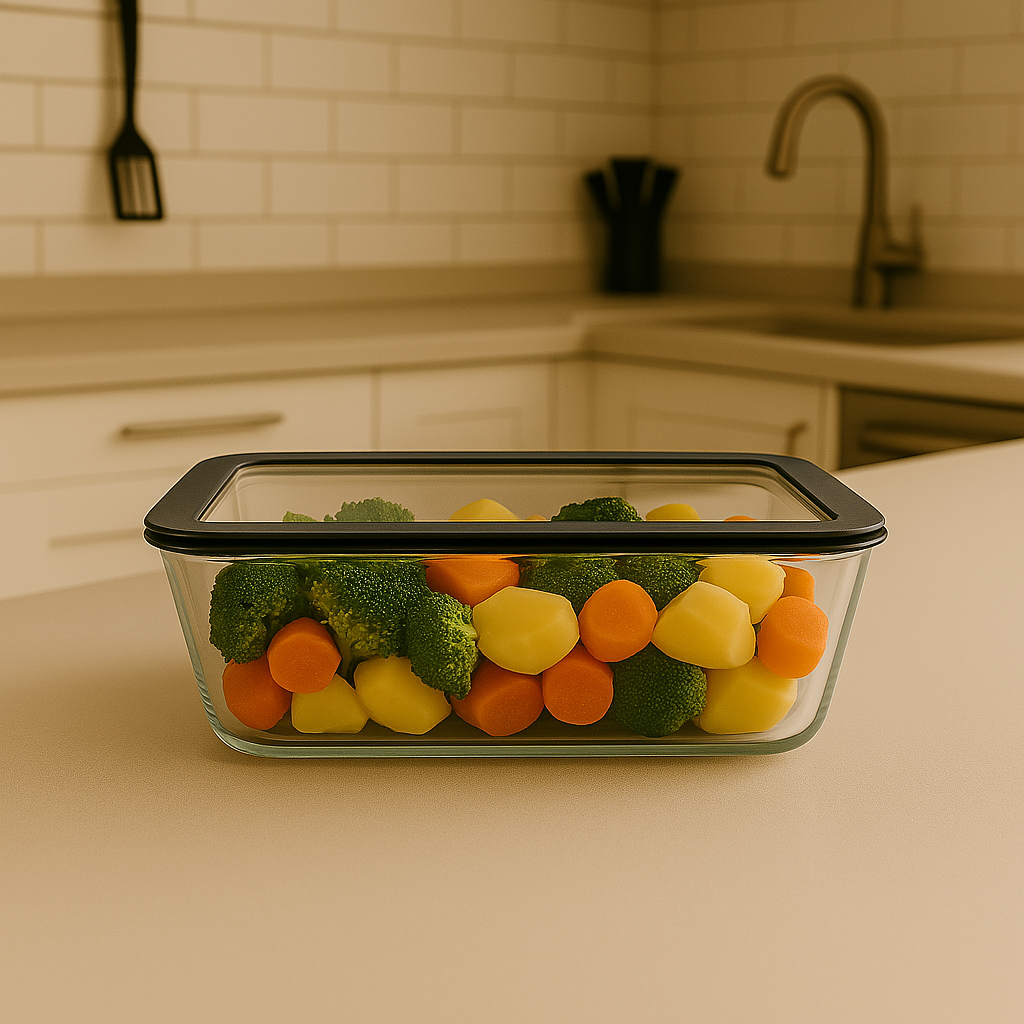 Tohana Silikon - Cam Kapaklı Cam Saklama Kabı  1400 ml