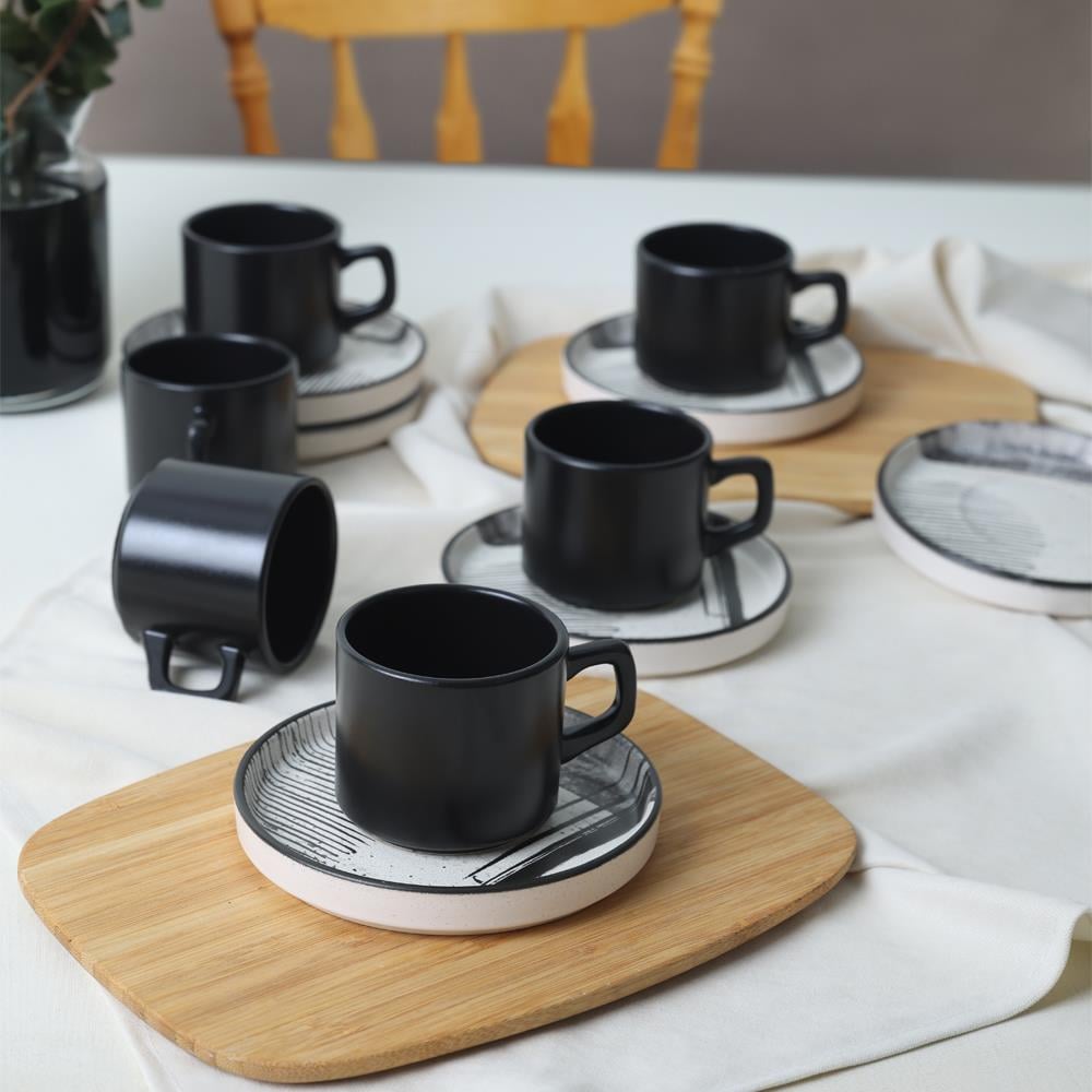 Keraart Shadowy Stackable Çay Takımı 12 Parça 6 Kişilik 21784