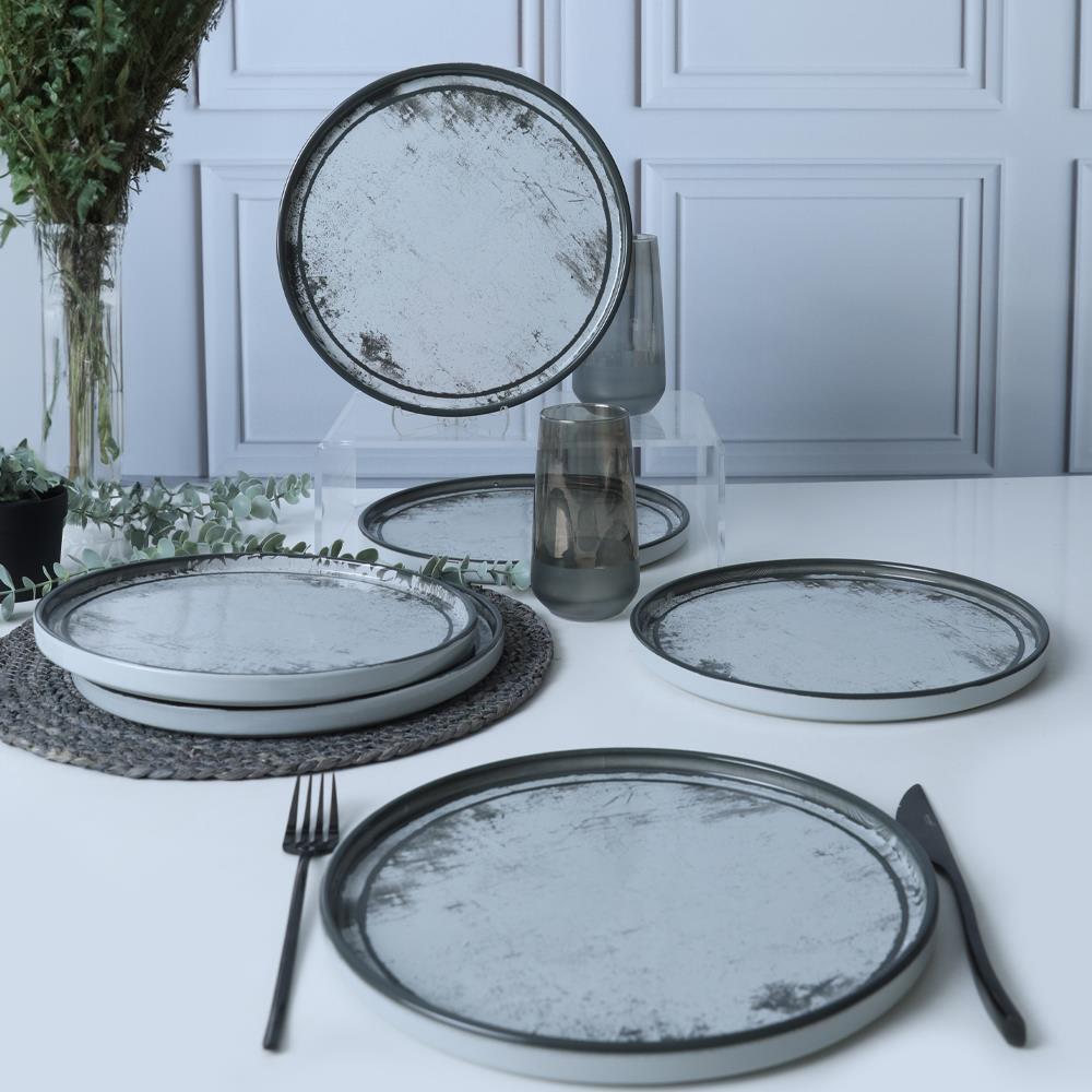 Keraart Vintage Mist Stackable Servis Tabağı 27 Cm 6 Adet 21778