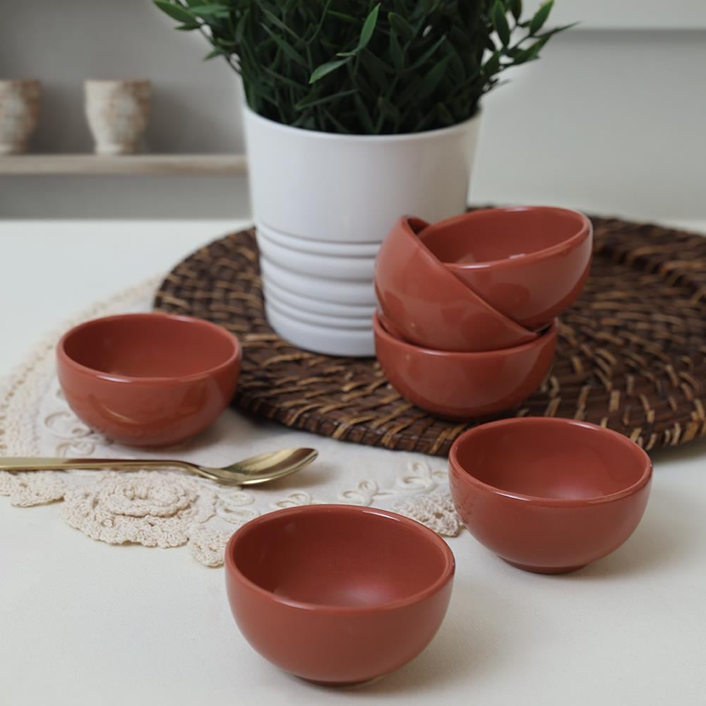 Kızıl Kahve Bulut Mini Çerezlik / Sosluk 8 Cm 6 Adet 607