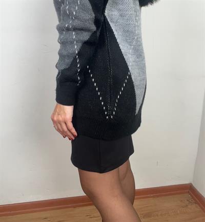 ÇELİK KUMAŞ BELİ LASTİKLİ SİYAH KALEM ETEK