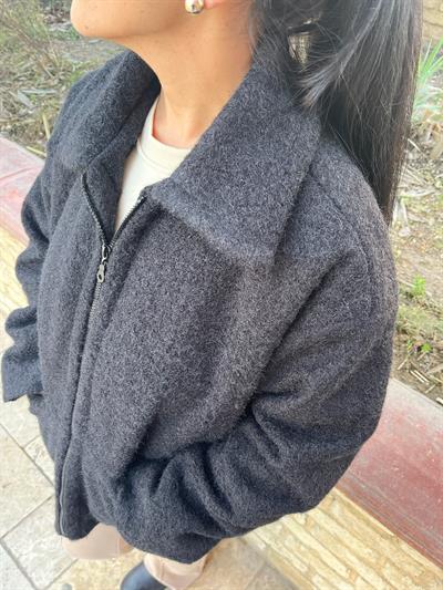 FERMUARLI ŞIK SİYAH KAŞE KABAN