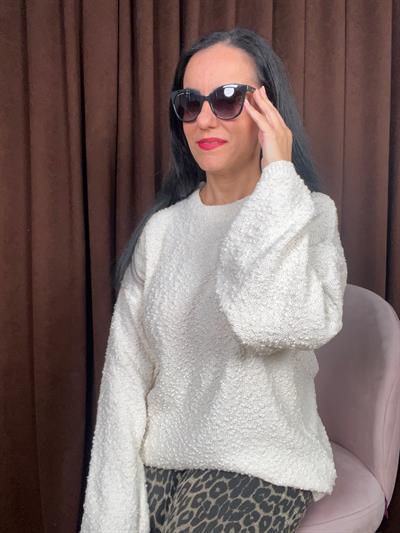 BUKLET GENİŞ KOL SALAŞ EKRU TRİKO