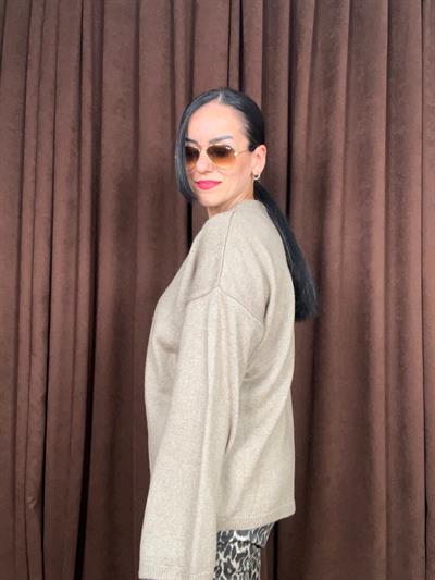 GENİŞ KOL SALAŞ BASİC VİZON KAZAK