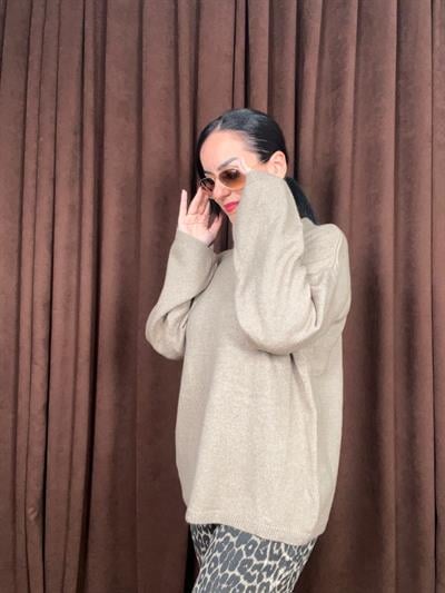 GENİŞ KOL SALAŞ BASİC VİZON KAZAK