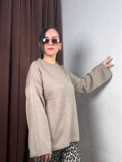 GENİŞ KOL SALAŞ BASİC VİZON KAZAK