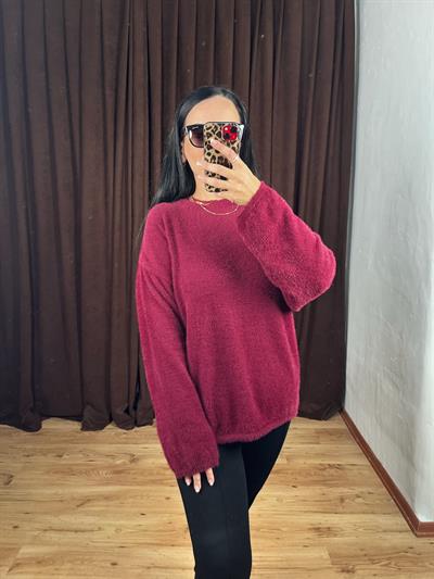 YUMOŞ BASİC BORDO KAZAK