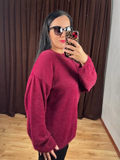 YUMOŞ BASİC BORDO KAZAK