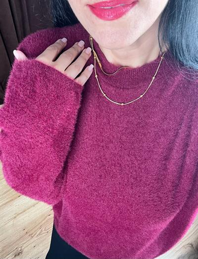 YUMOŞ BASİC BORDO KAZAK