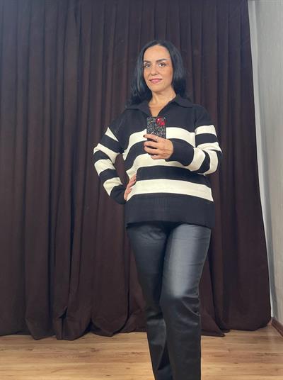 BOYFİT SİYAH MUMLU KESİK PAÇA JEAN