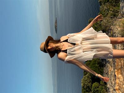 Aurea Salaş Şifon Beyaz Plaj Pareo Elbise 