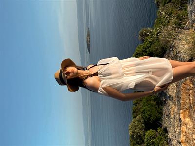 Aurea Salaş Şifon Beyaz Plaj Pareo Elbise 