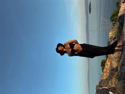 Elia Siyah Büzgülü Pareo Etek & Crop Üstü Takım