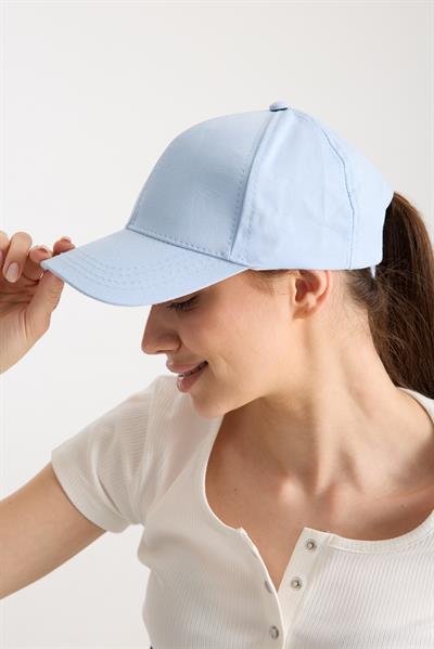 Kadın Bebe Mavisi Basic Arkası Cırtlı Ayarlanabilir Beyzbol Şapka