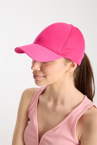 Kadın Fuşya Basic Arkası Cırtlı Ayarlanabilir Beyzbol Şapka