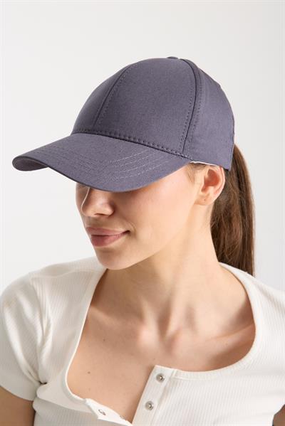 Kadın Gri Basic Arkası Cırtlı Ayarlanabilir Beyzbol Şapka
