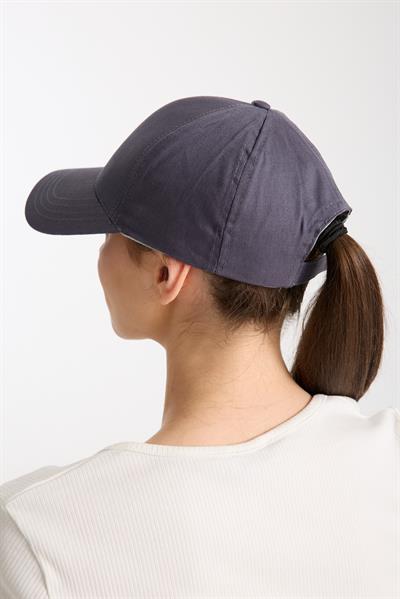 Kadın Gri Basic Arkası Cırtlı Ayarlanabilir Beyzbol Şapka