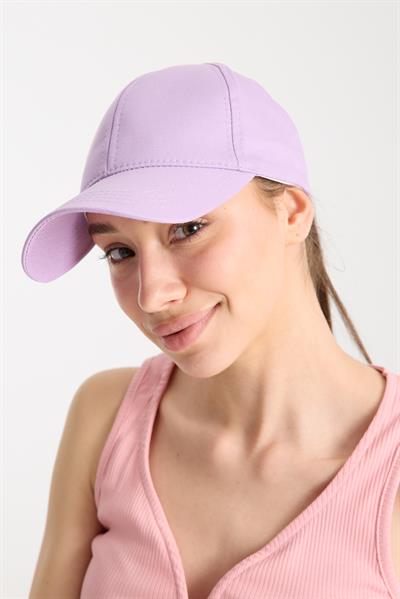 Kadın Lila Basic Arkası Cırtlı Ayarlanabilir Beyzbol Şapka