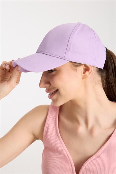 Kadın Lila Basic Arkası Cırtlı Ayarlanabilir Beyzbol Şapka