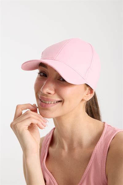 Kadın Pudra Pembe Basic Arkası Cırtlı Ayarlanabilir Beyzbol Şapka