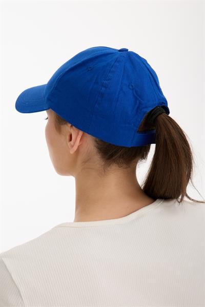 Kadın Saks Mavisi Basic Arkası Cırtlı Ayarlanabilir Beyzbol Şapka