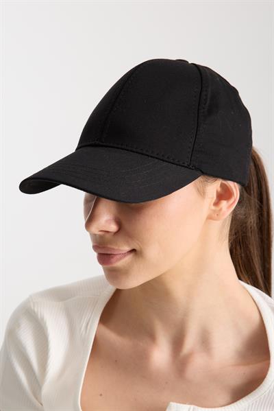 Kadın Siyah Basic Arkası Cırtlı Ayarlanabilir Beyzbol Şapka