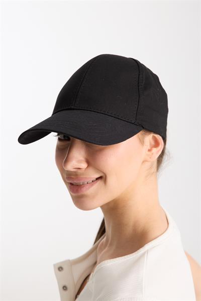 Kadın Siyah Basic Arkası Cırtlı Ayarlanabilir Beyzbol Şapka