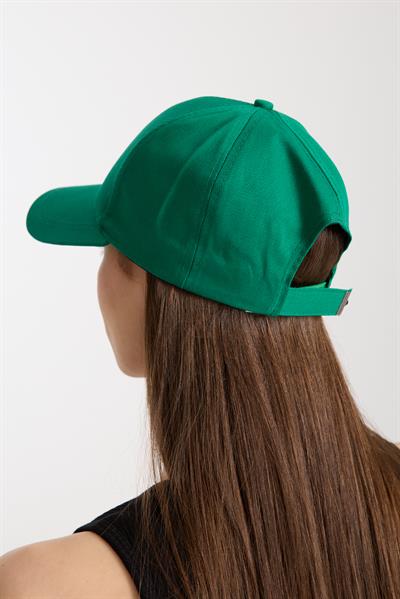 Kadın Yeşil Basic Arkası Cırtlı Ayarlanabilir Beyzbol Şapka