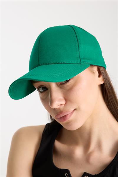 Kadın Yeşil Basic Arkası Cırtlı Ayarlanabilir Beyzbol Şapka