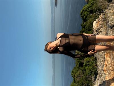 LUNYA Kadın Siyah Tek Kollu Transparan Pareo