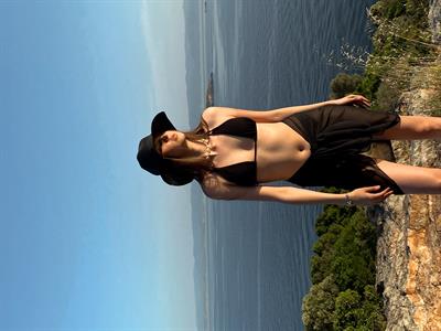 VELA Siyah Bağlamalı Plaj Pareosu