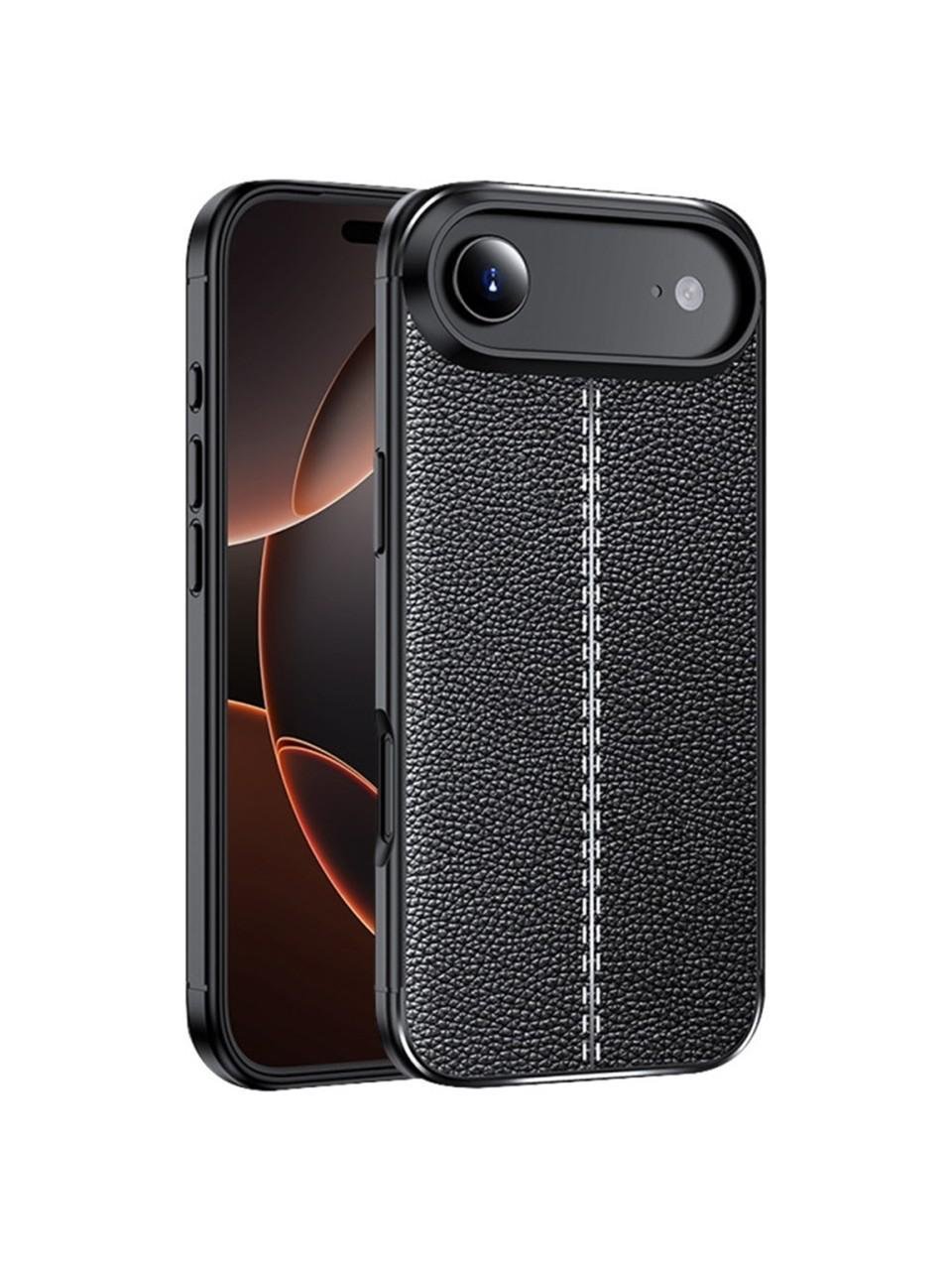 iPhone 17 Air Deri Hissiyatlı Dikiş Detaylı Firo Silikon Kılıf