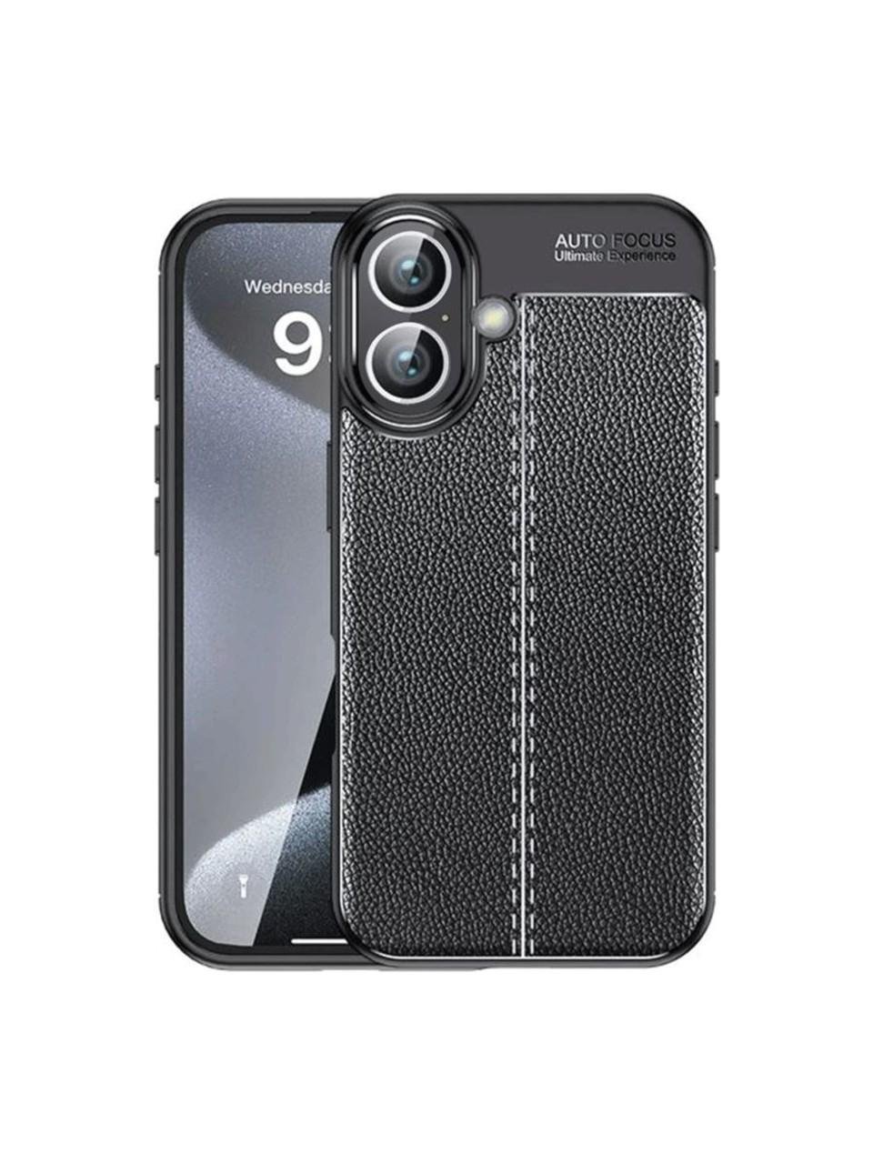 iPhone 17 Deri Hissiyatlı Dikiş Detaylı Firo Silikon Kılıf