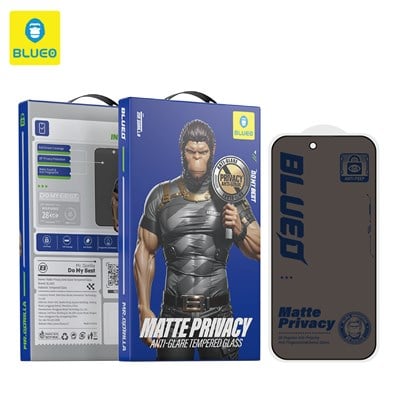 BLUEO Anti-Peep Anti-Glare iPhone 17 Pro Max Uyumlu Net Görüş Hızlı Tepkime Mat Hayalet Ekran Koruyucu