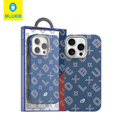 BLUEO B iPhone 16 Pro Max Uyumlu MagSafe Özellikli Orijinal Karbon Gilded Tactile Aramid Fiber İnce Slim Kılıf