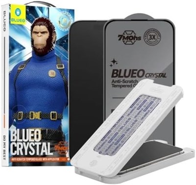 BLUEO BLUEO iPhone 16Pro Max/17Pro Max/18Pro Max Crystal Anti-Scratch Tempered Glass with applicator